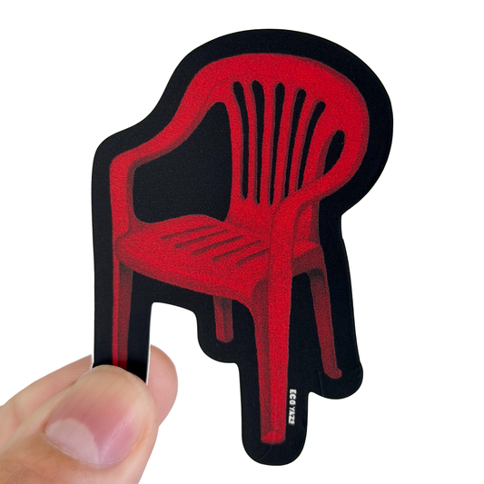 Silla Monobloc (Rojo) Sticker