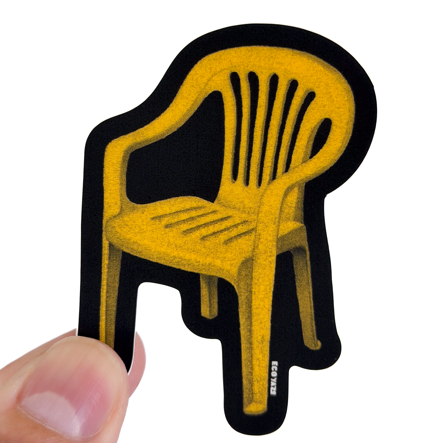 Silla Monobloc (Amarillo) Sticker