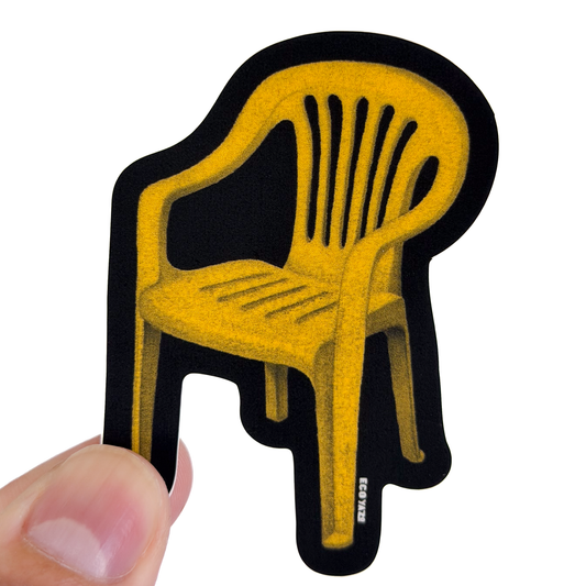 Silla Monobloc (Amarillo) Sticker