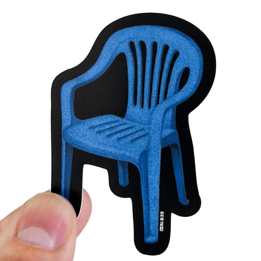 Silla Monobloc (Azul) Sticker